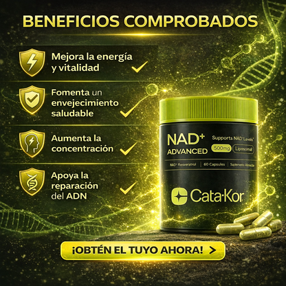 Cata-Kor NAD+ Advanced ⚡ | Energía Celular 🔋 y Envejecimiento Saludable