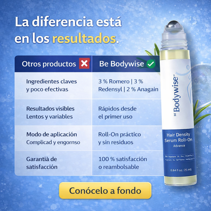 Be Bodywise Hair Density Serum ⚡ | Menos Caída 🚫 y Cabello Más Abundante 🌿