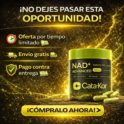 Cata-Kor NAD+ Advanced ⚡ | Energía Celular 🔋 y Envejecimiento Saludable